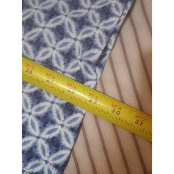 Men's Cremieux Short Sleeve Buton Up Shirt Large L Blue Diamond Print Rayon NWT - Picture 14 of 14